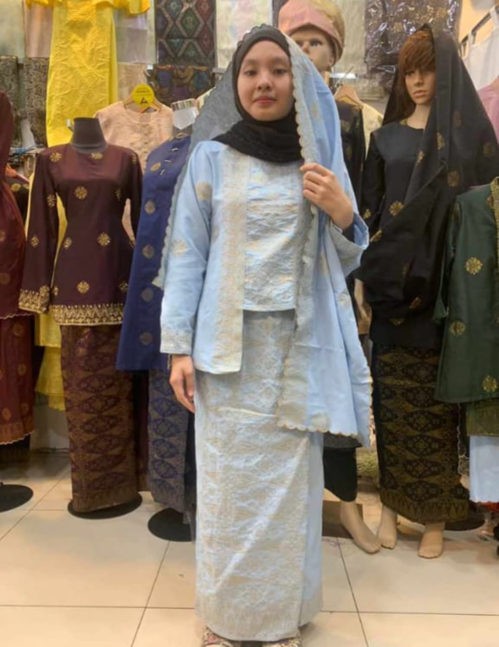Hidaya Fabric Kebaya Kota Baru , XS TO 2XL Hidaya Fabric