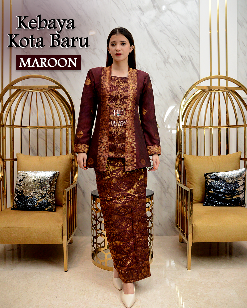 Hidaya Fabric Kebaya Kota Baru , XS TO 2XL Hidaya Fabric