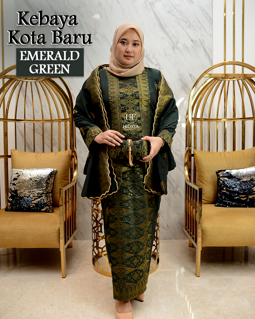 Hidaya Fabric Kebaya Kota Baru , XS TO 2XL Hidaya Fabric