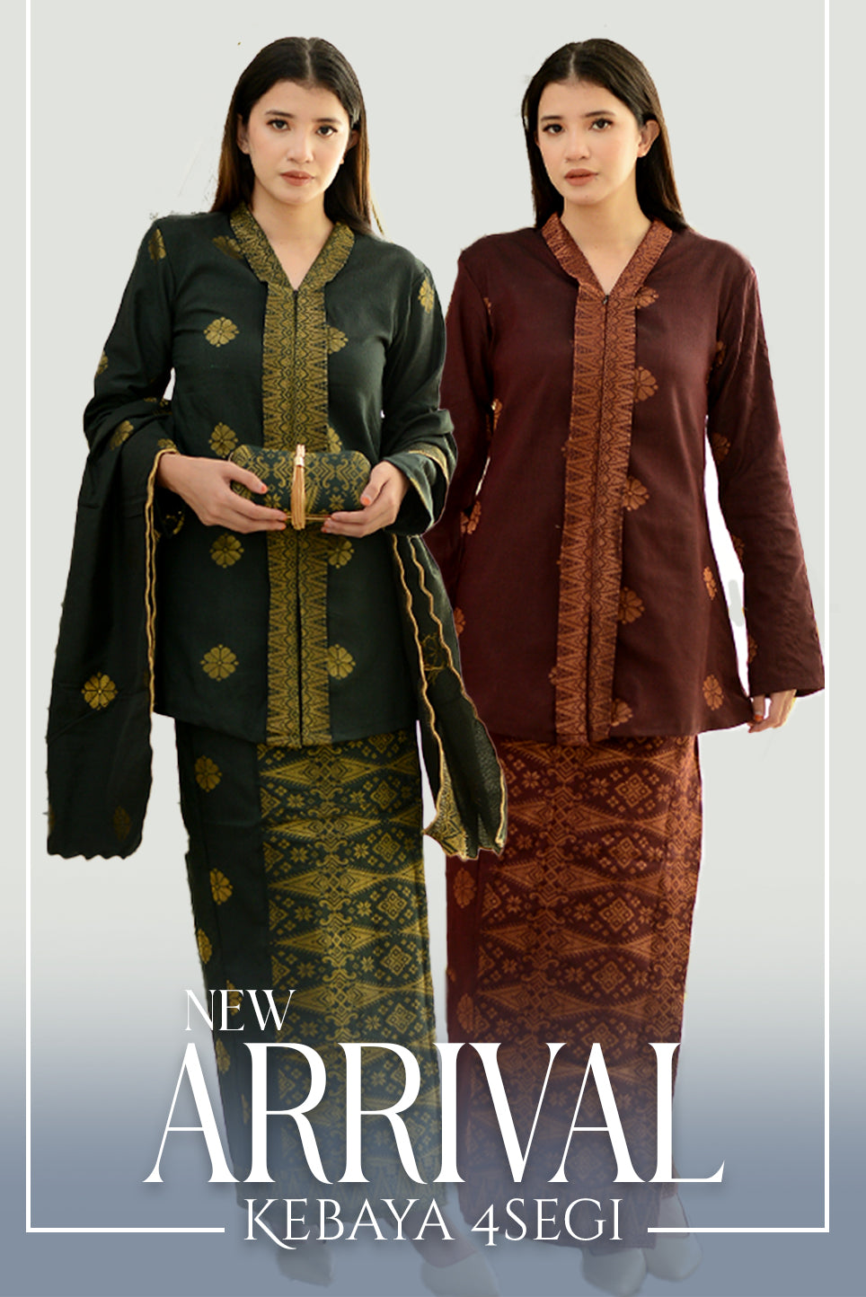 Hidaya Fabric Kebaya 4Segi , 6XL TO 10XL Hidaya Fabrics