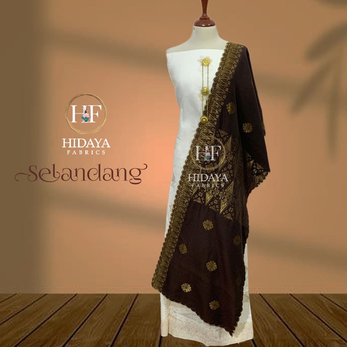 Hidaya Fabric Selandang Corak , 30 + Colors Hidaya Fabric