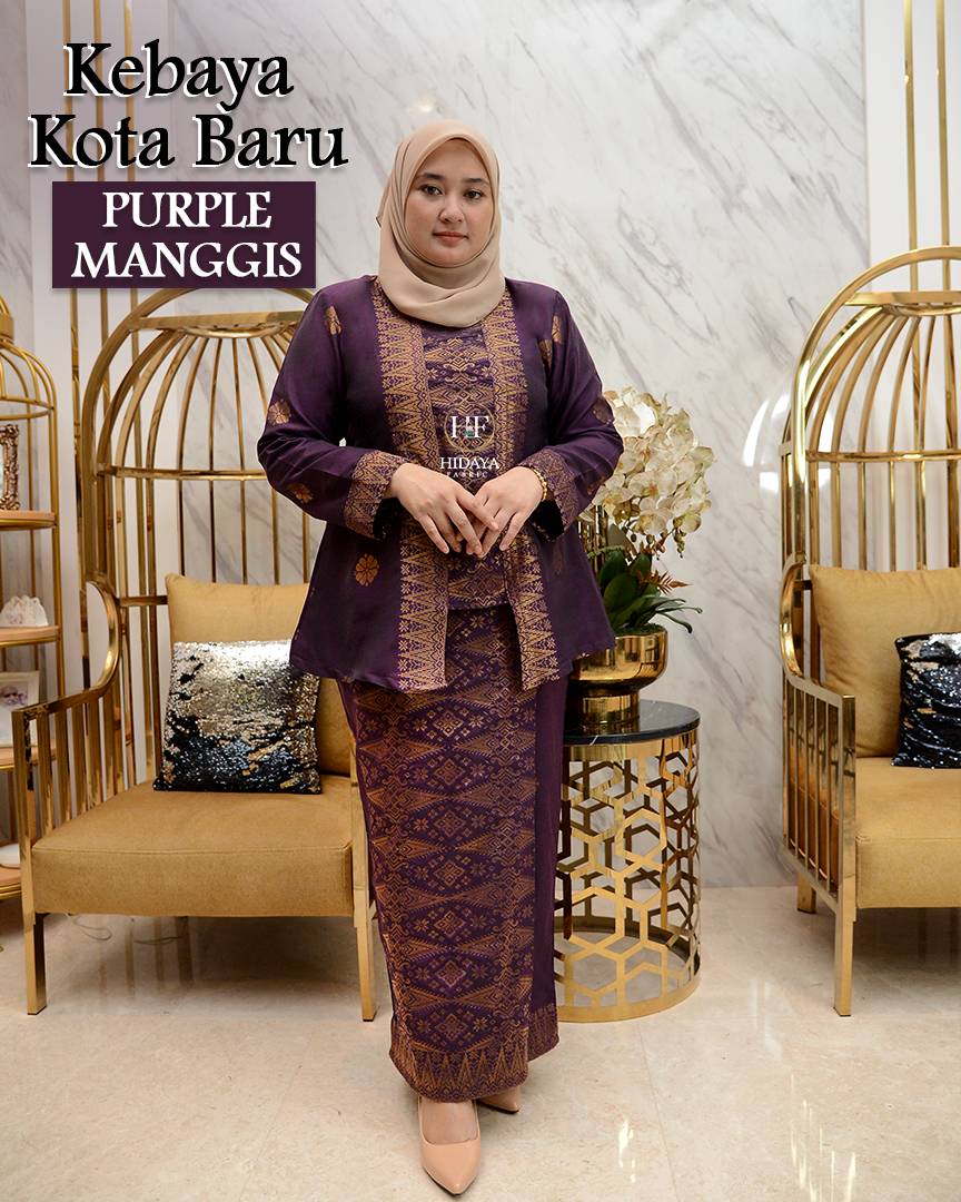 Hidaya Fabric Kebaya Kota Baru , XS TO 2XL Hidaya Fabric