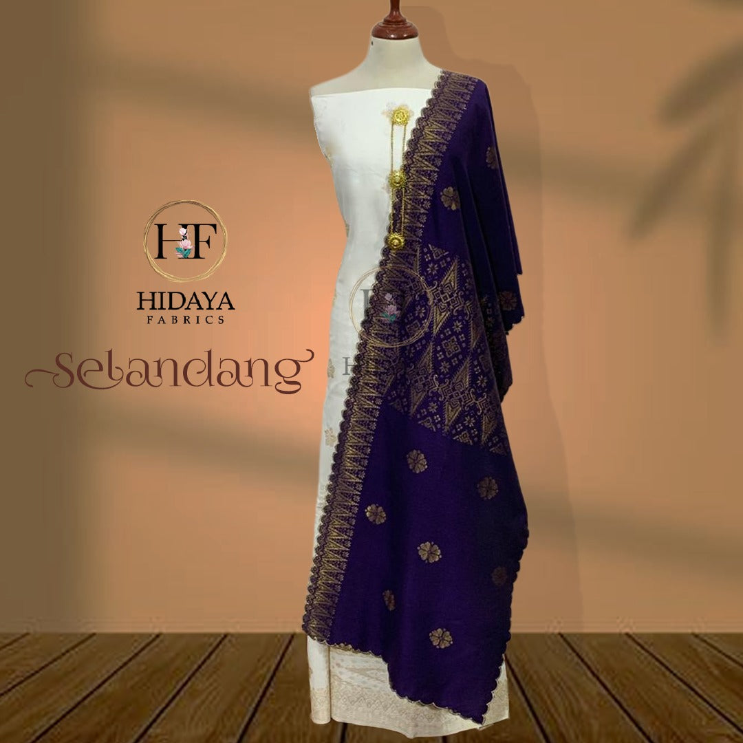 Hidaya Fabric Selandang Corak , 30 + Colors Hidaya Fabric