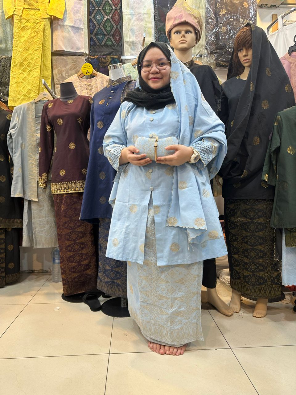 Hidaya Fabric Kebarung Sofia , 7XL TO 11XL Hidaya Fabrics