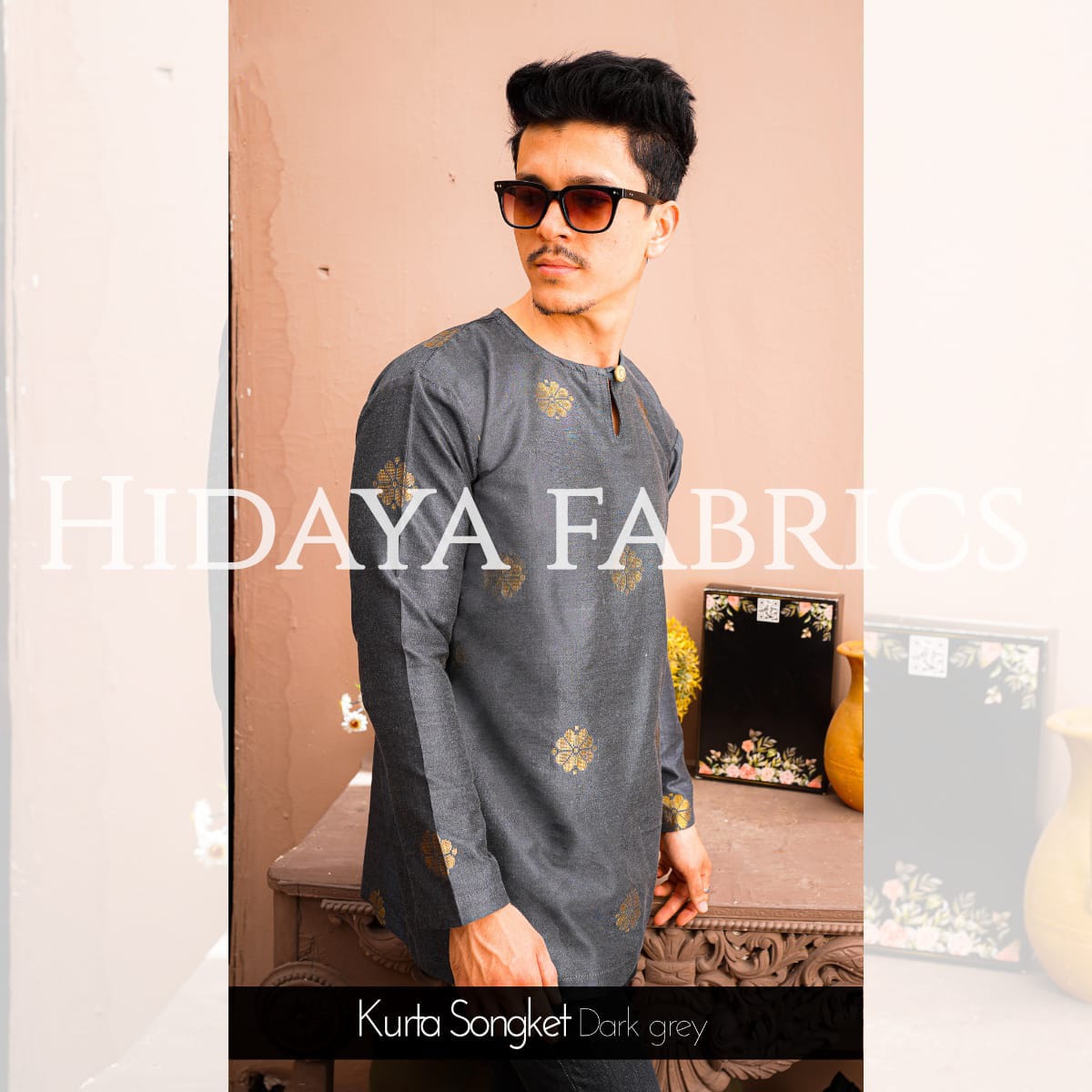 Hidaya Fabric Kurta Songket , 3XL TO 5XL Hidaya Fabrics