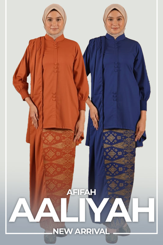 Baju Afifa Aaliyah Free Selendang - Xs to 12xl