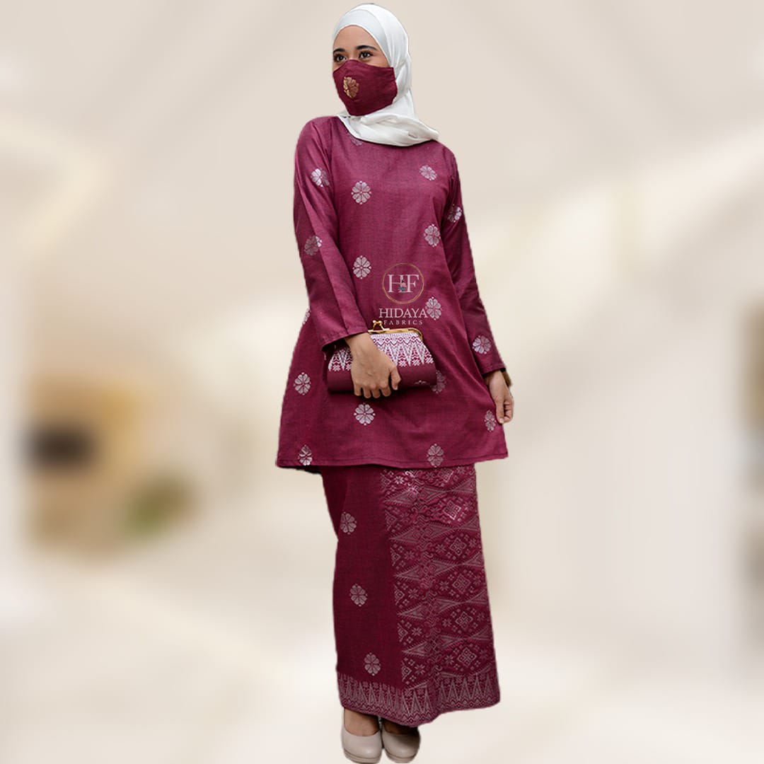 Hidaya Fabric Kurung Riau Princess , 7xl to 10XL Hidaya Fabrics