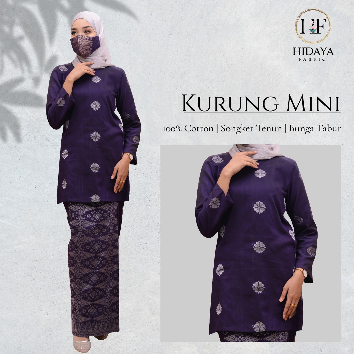 Hidaya Fabric Baju kurung Moden , 11xl to 12xl Hidaya Fabrics