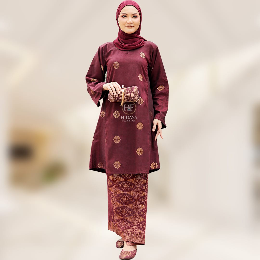 Hidaya Fabric Kurung Riau Princess , 7xl to 10XL Hidaya Fabrics