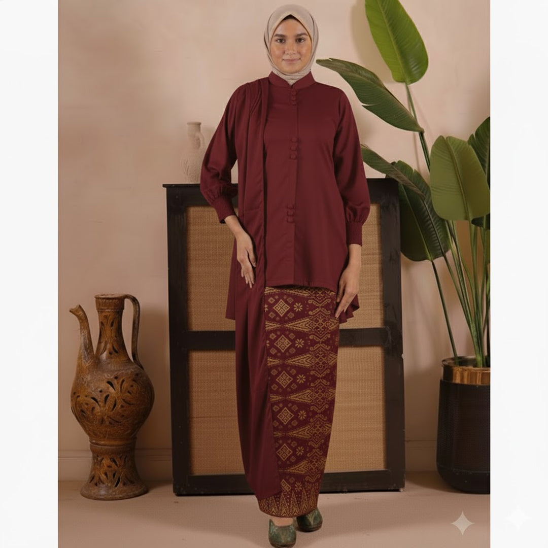 Baju Afifa Aaliyah Free Selendang - Xs to 12xl