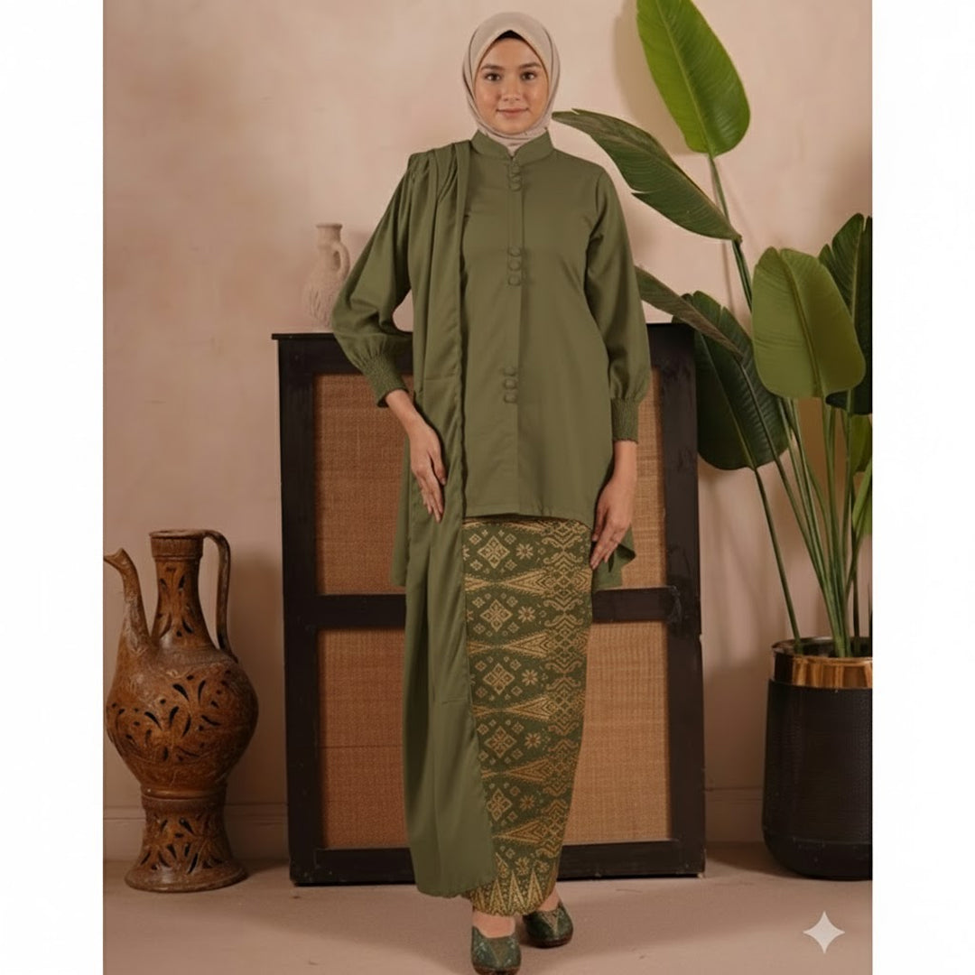 Baju Afifa Aaliyah Free Selendang - Xs to 12xl