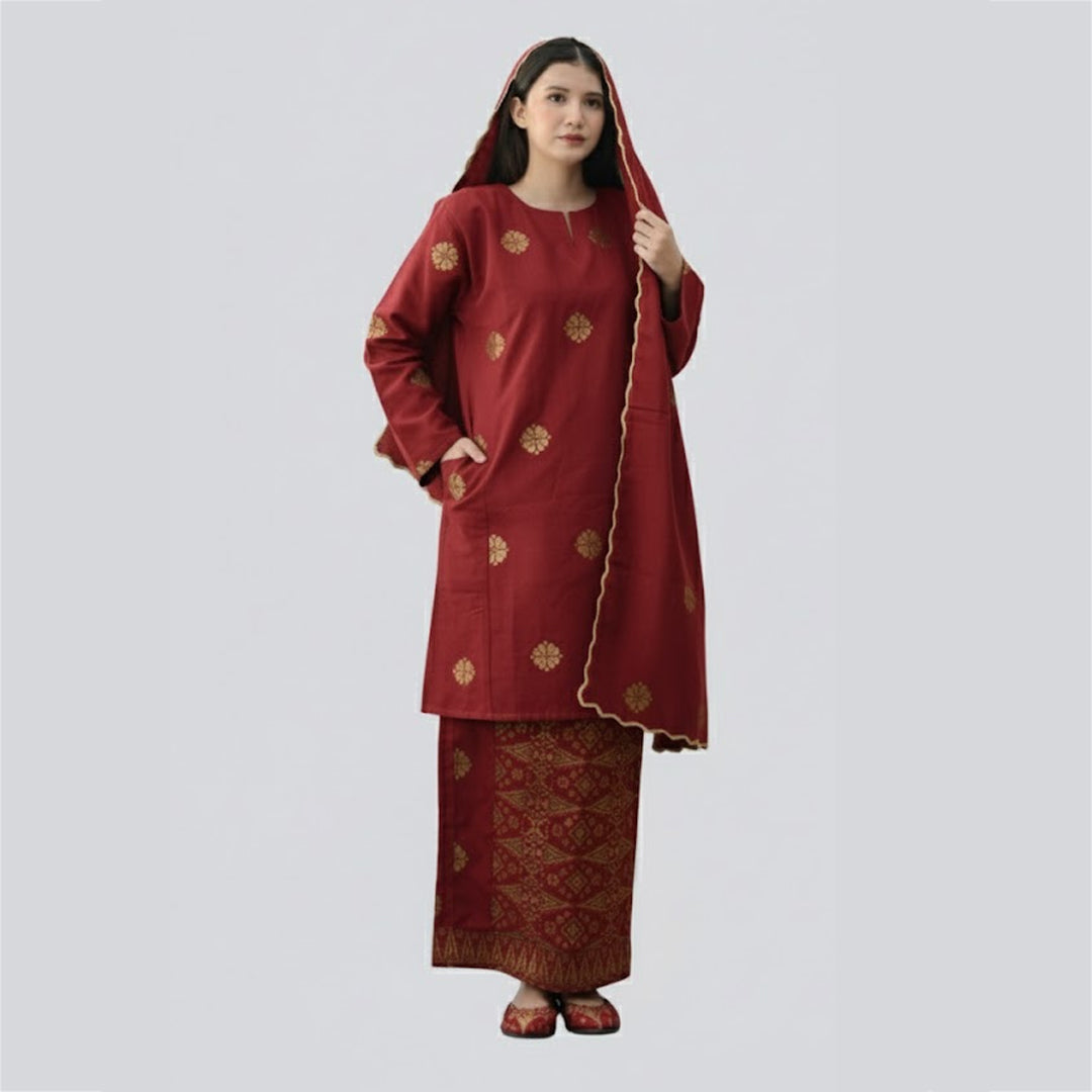 Baju Songket Johor - Xs to 12Xl