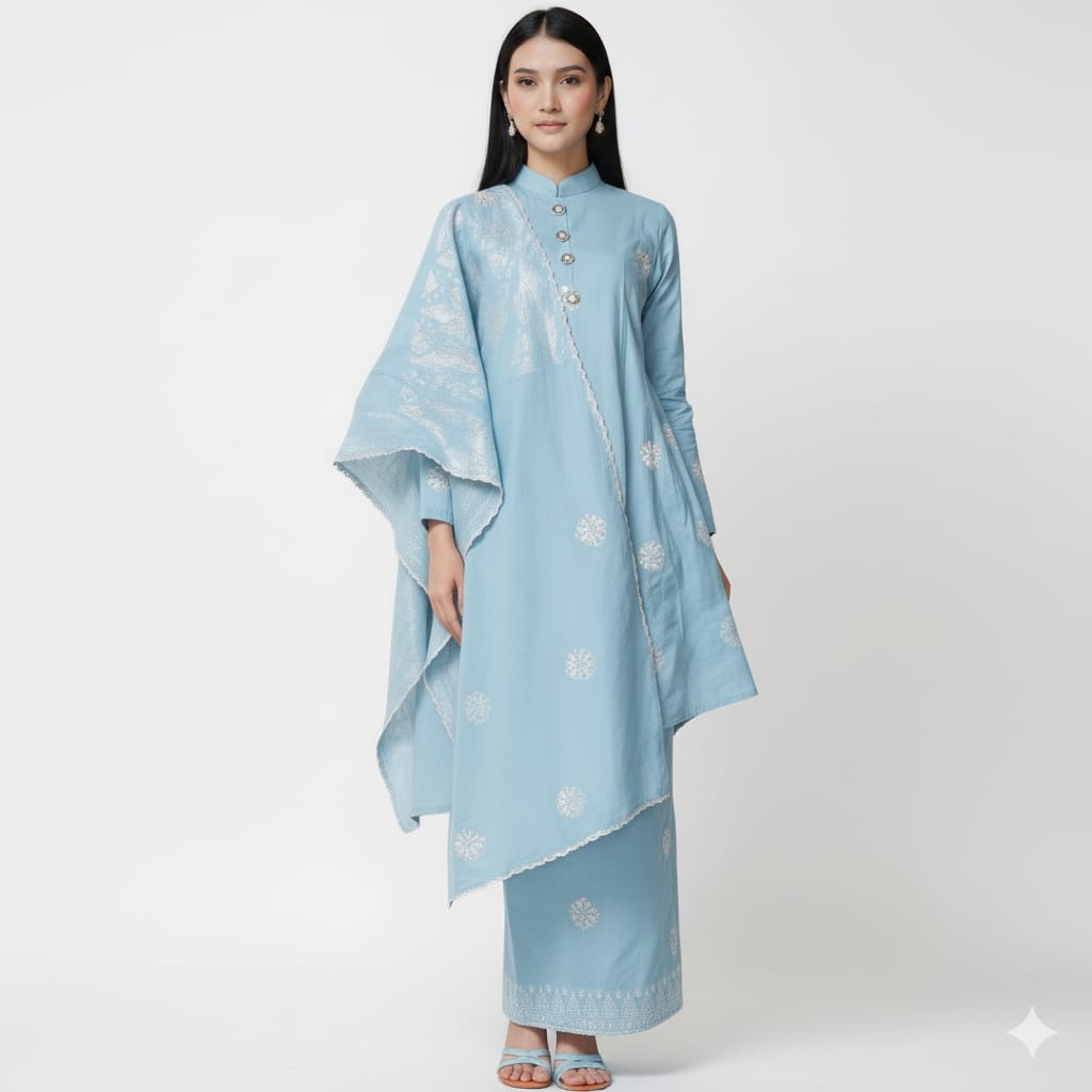 Kurung Cucak Musang + Sekali Selendang Free - Xs to 12xl