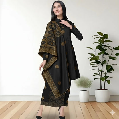 Kurung Cucak Musang + Sekali Selendang Free - Xs to 12xl