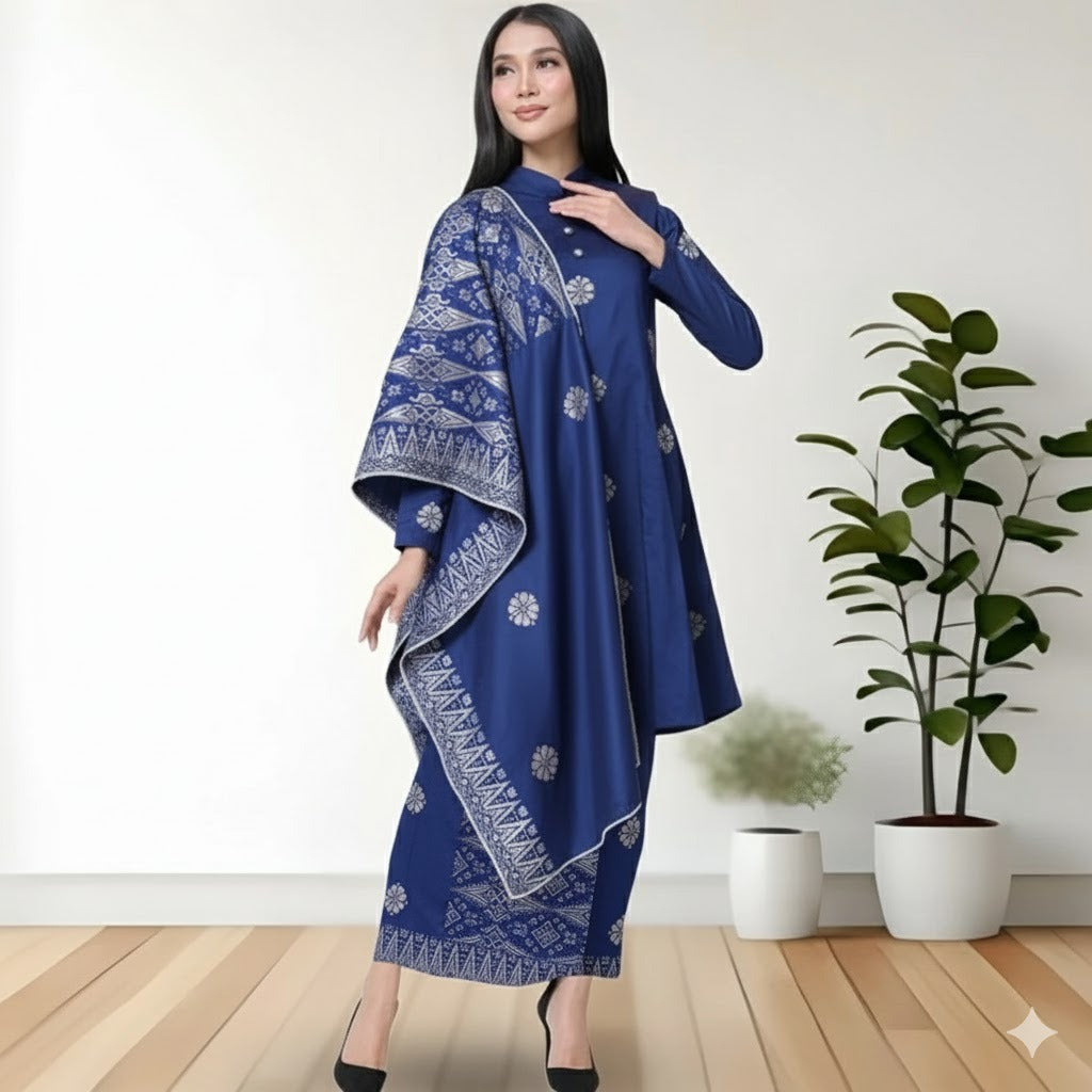 Kurung Cucak Musang + Sekali Selendang Free - Xs to 12xl