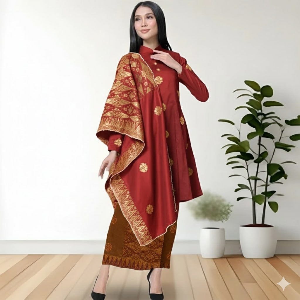 Kurung Cucak Musang + Sekali Selendang Free - Xs to 12xl