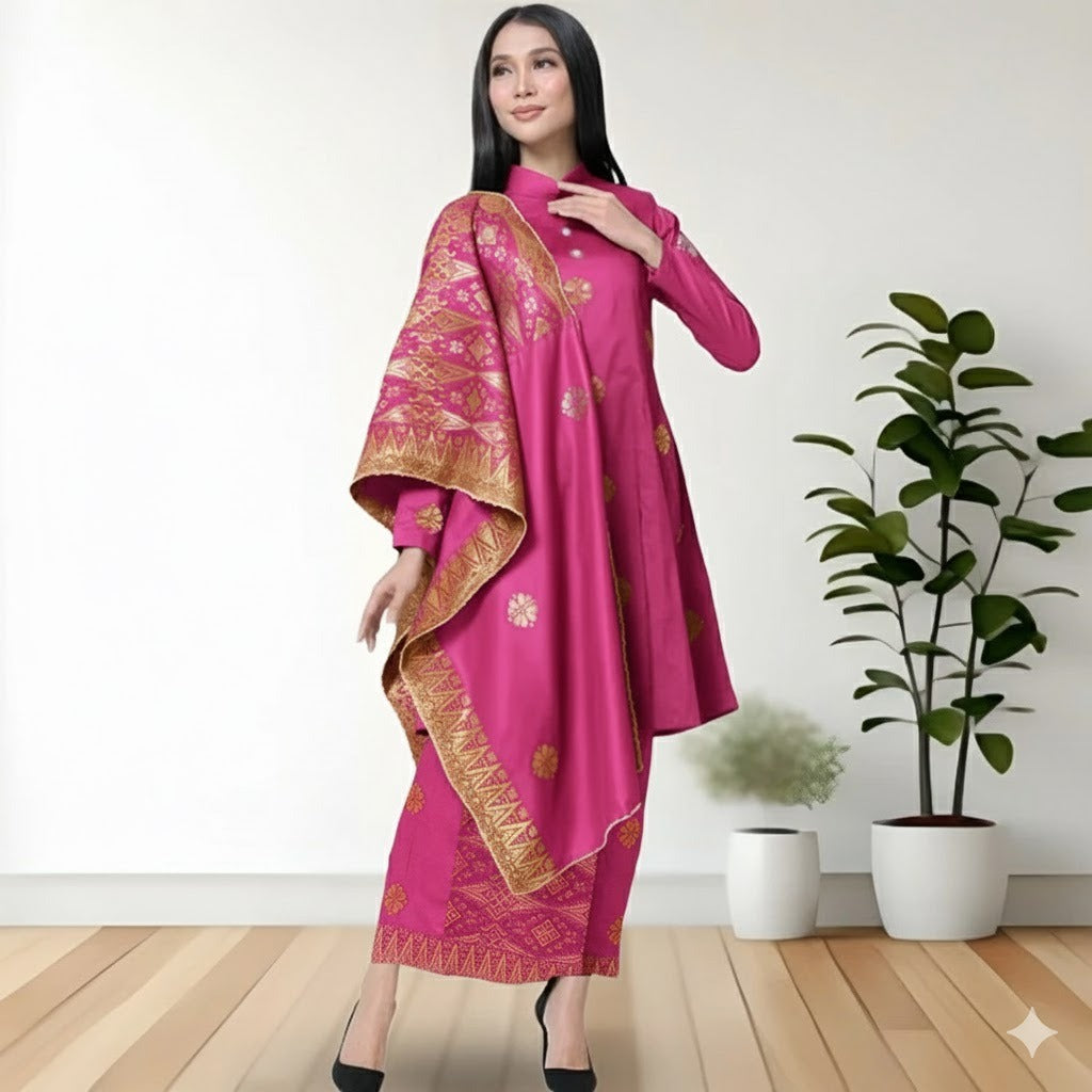 Kurung Cucak Musang + Sekali Selendang Free - Xs to 12xl