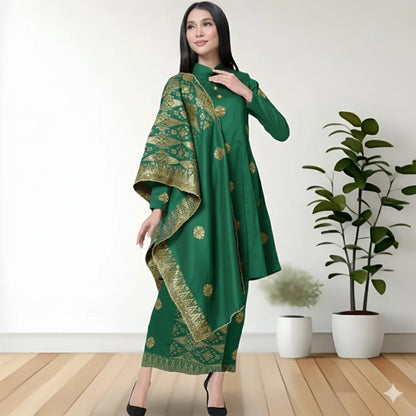 Kurung Cucak Musang + Sekali Selendang Free - Xs to 12xl