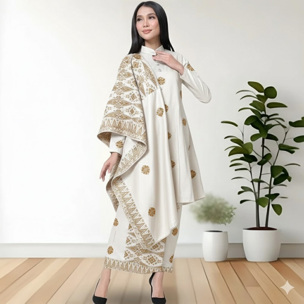 Kurung Cucak Musang + Sekali Selendang Free - Xs to 12xl