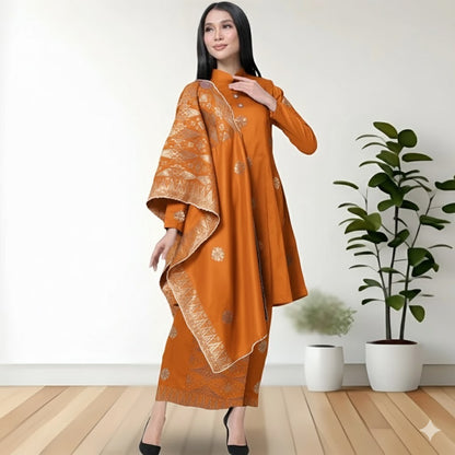 Kurung Cucak Musang + Sekali Selendang Free - Xs to 12xl