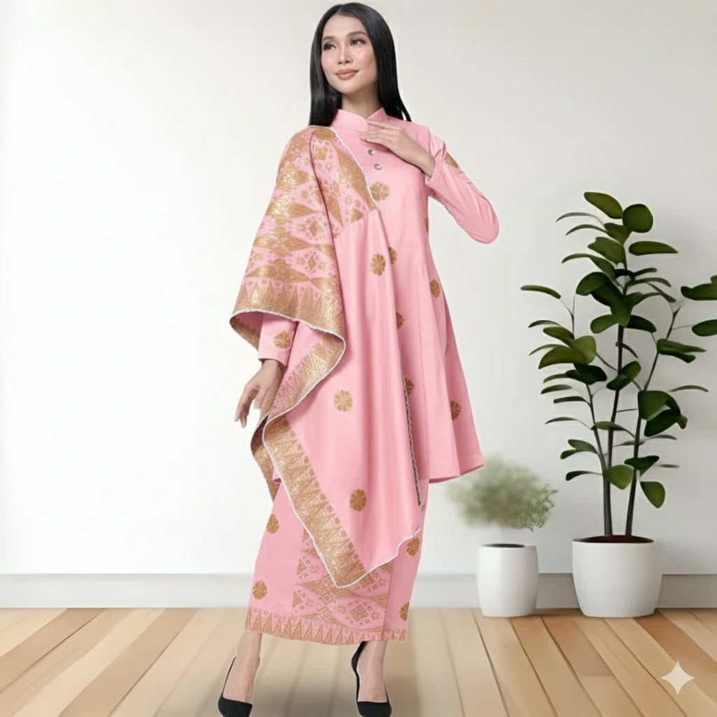 Kurung Cucak Musang + Sekali Selendang Free - Xs to 12xl