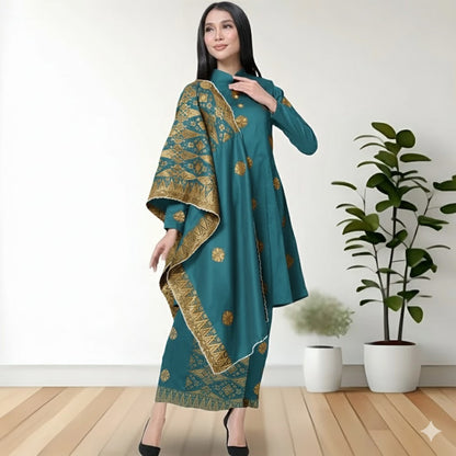 Kurung Cucak Musang + Sekali Selendang Free - Xs to 12xl