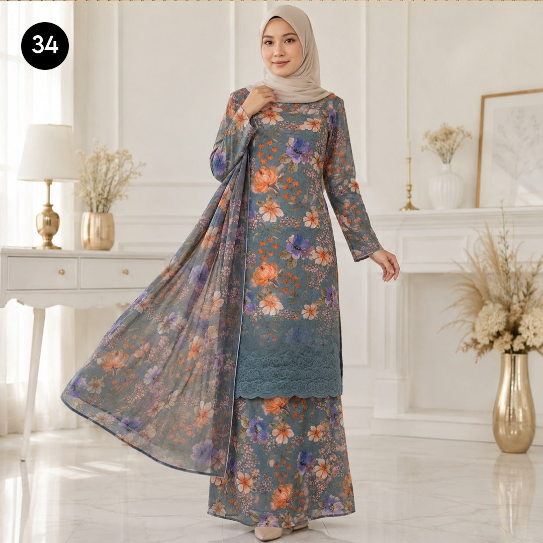 Baju Kurung Flora 🌷 New Kurung Series