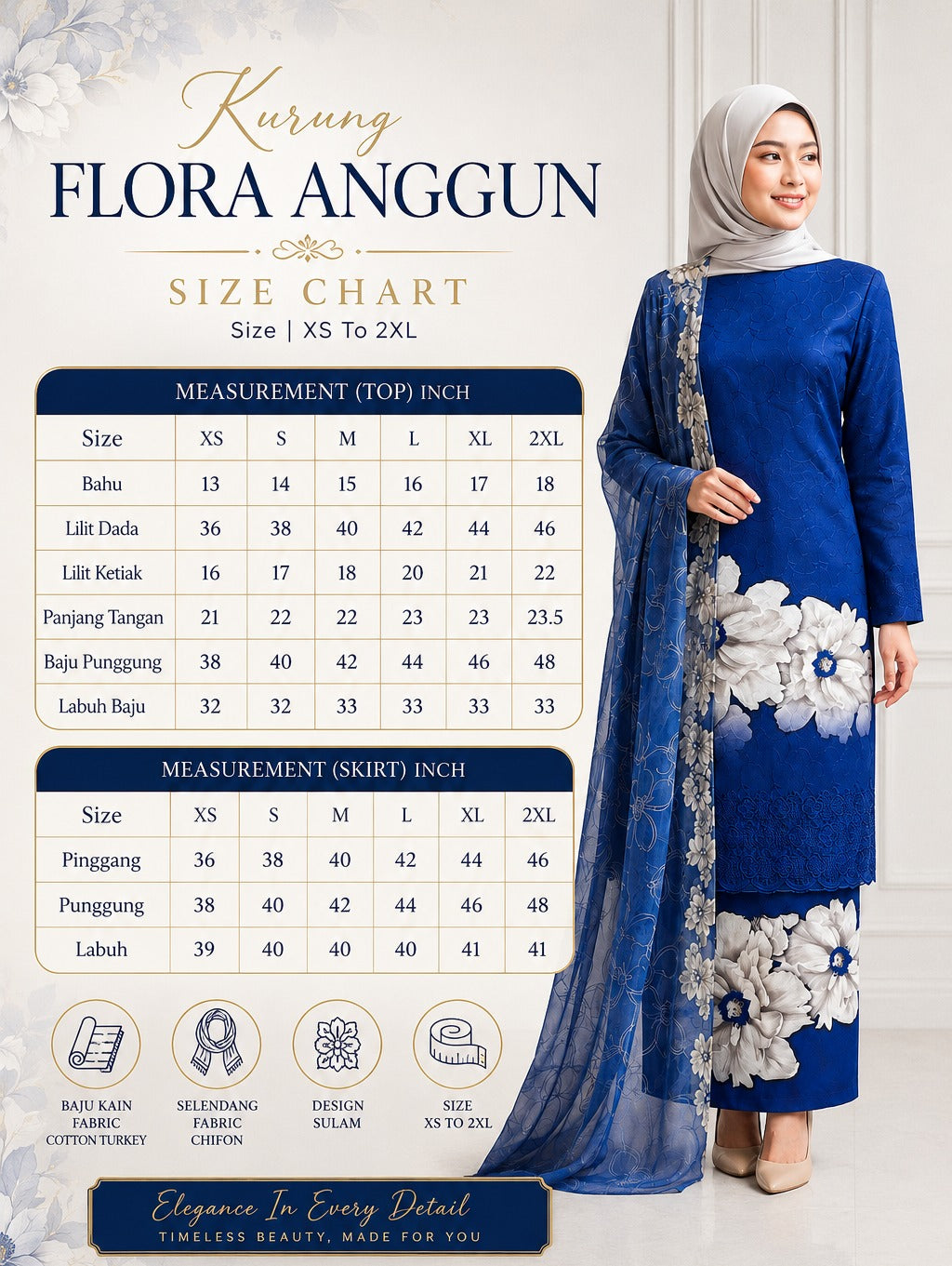 Baju Kurung Flora 🌷 New Kurung Series