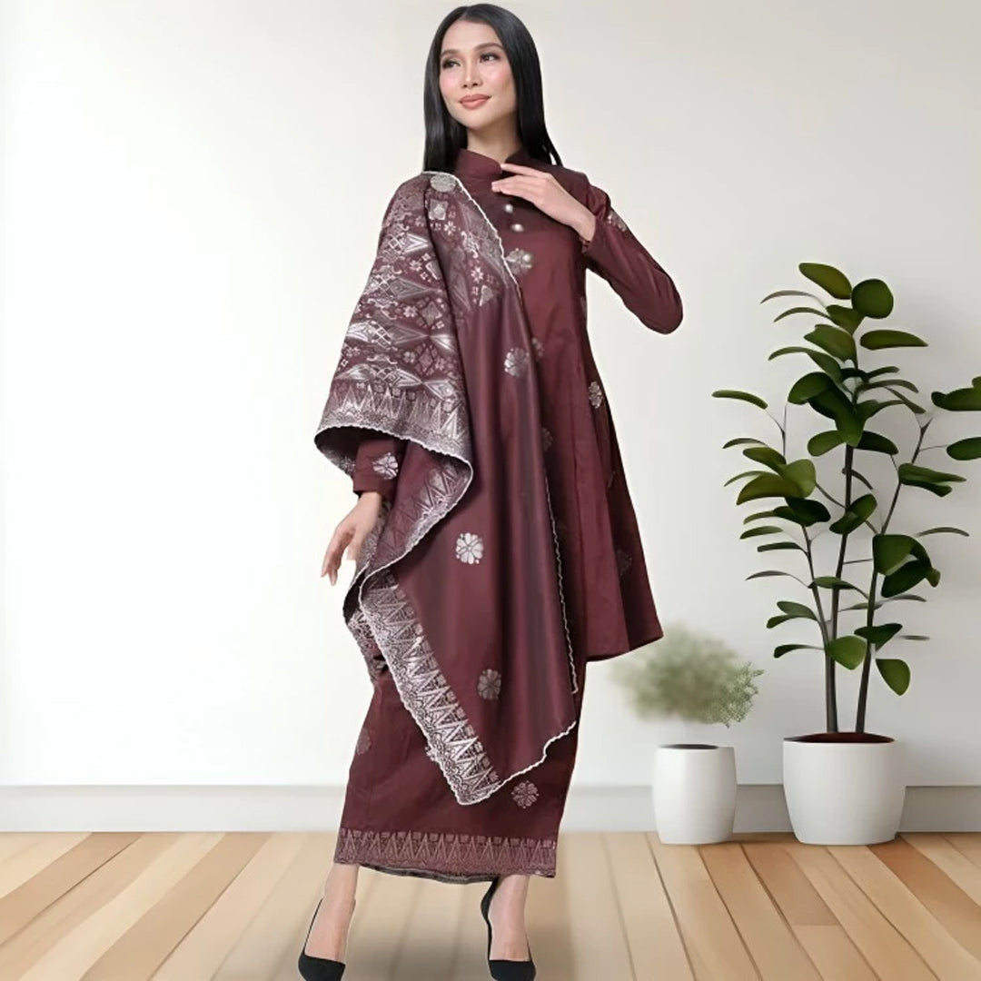 Kurung Cucak Musang + Sekali Selendang Free - Xs to 12xl