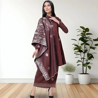 Kurung Cucak Musang + Sekali Selendang Free - Xs to 12xl