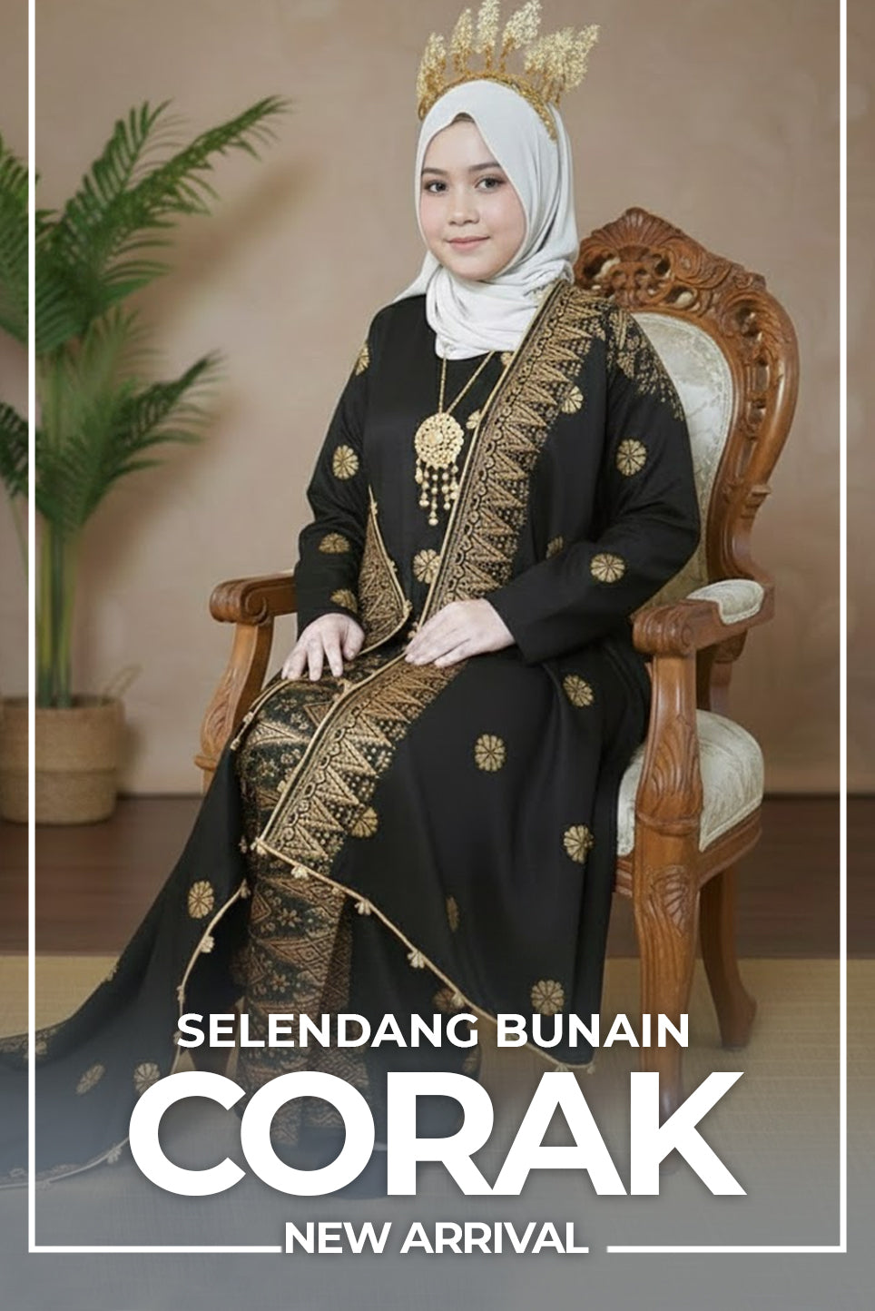 New Selendang Bunain - Raya New Arrival - Coraq