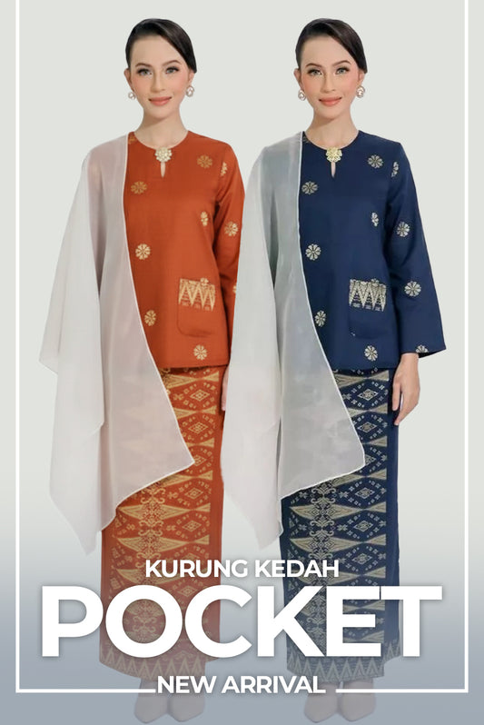 Baju Kurung Kedah Pocket - Xs to 12xl