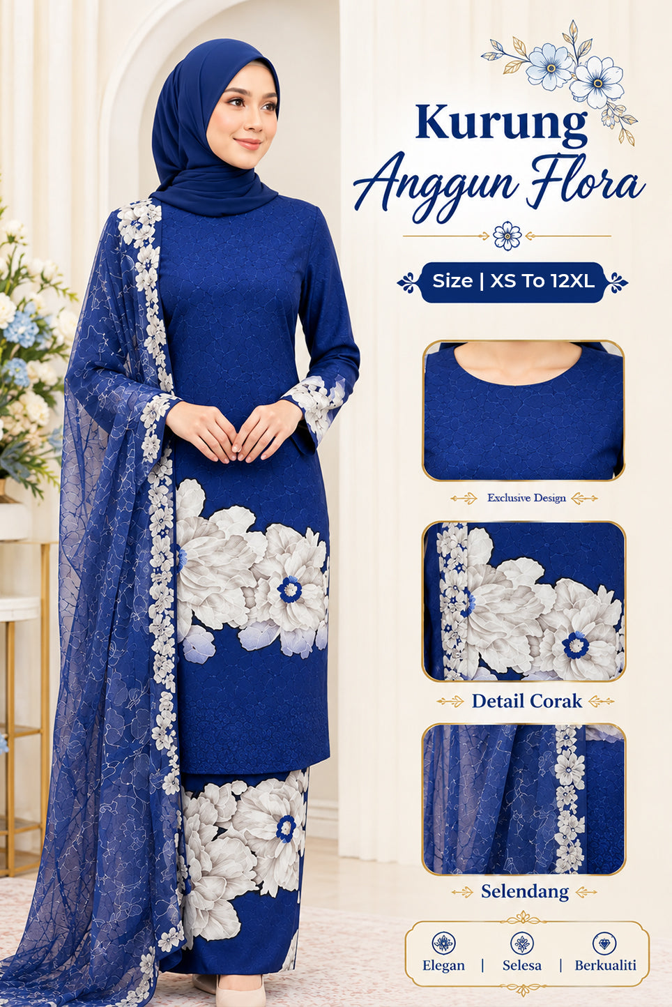 Baju Kurung Flora 🌷 New Kurung Series