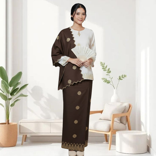 Kurung Kedah Zing Two Colors + Sekali Selendang Free - Xs to 12xl