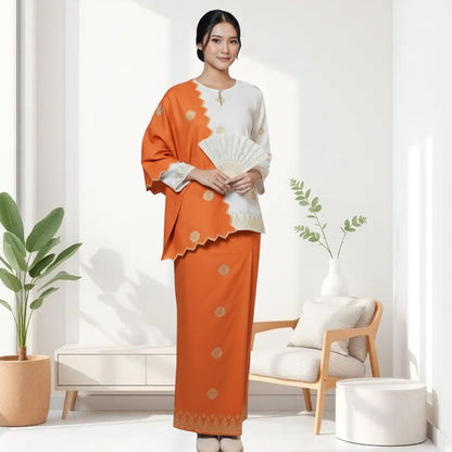 Kurung Kedah Zing Two Colors + Sekali Selendang Free - Xs to 12xl