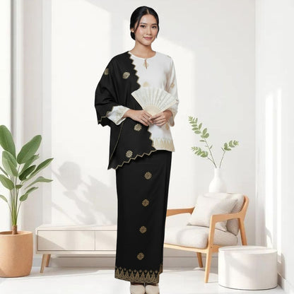 Kurung Kedah Zing Two Colors + Sekali Selendang Free - Xs to 12xl