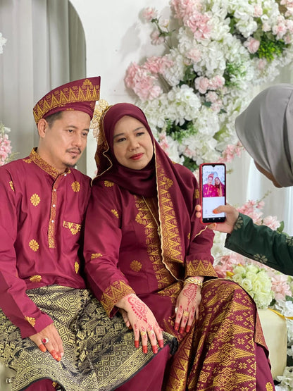 Kebaya Hidaya Labuh, XS To XL - Songket Asli Tenun