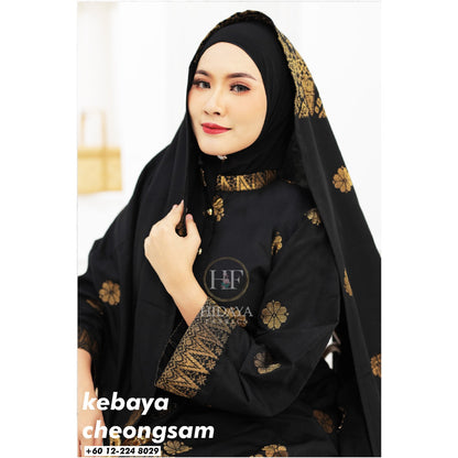 Hidaya Fabric Kebaya Choengsam + Free Selandang , XS TO 7XL Hidaya Fabrics 